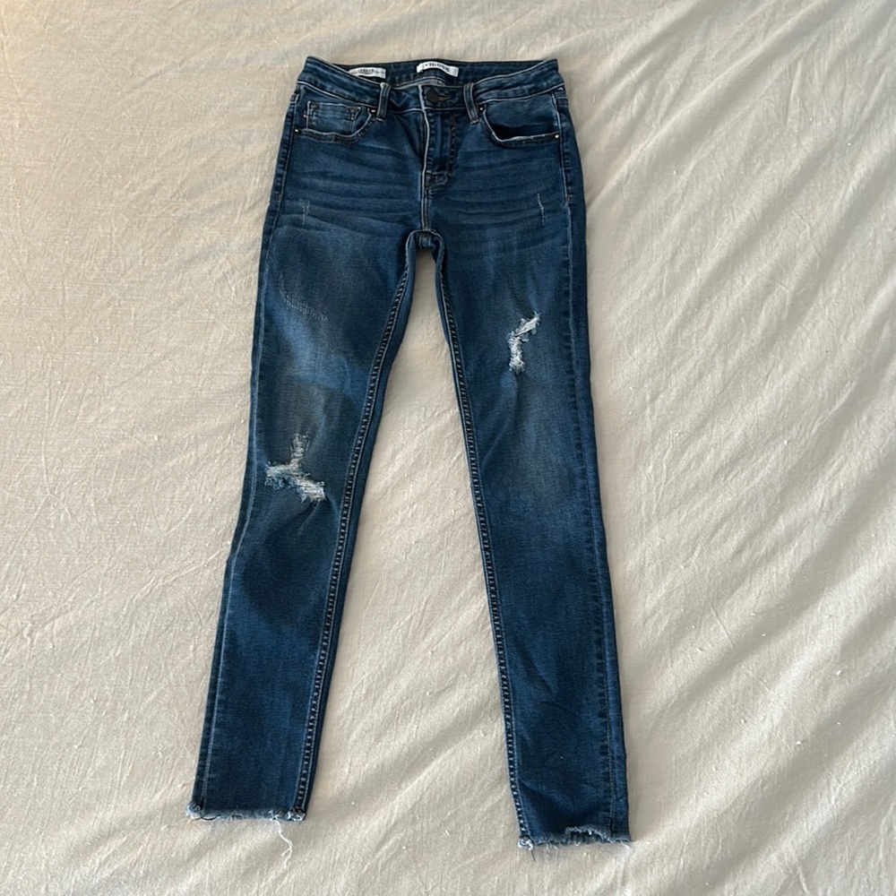 Vigoss- Dark wash Distressed Skinny Jean